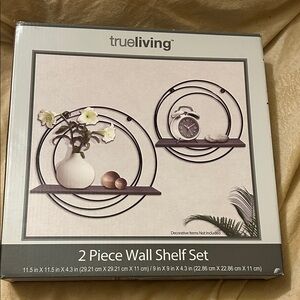 Black Wall Shelf Set by Trueliving